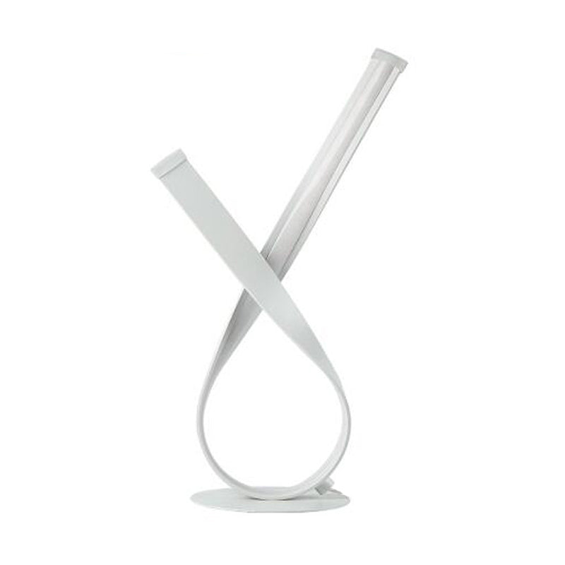 Scrivania intrecciata minimalismo minimlico a led lampada da tavolo bianca in luce bianca/calda per letto