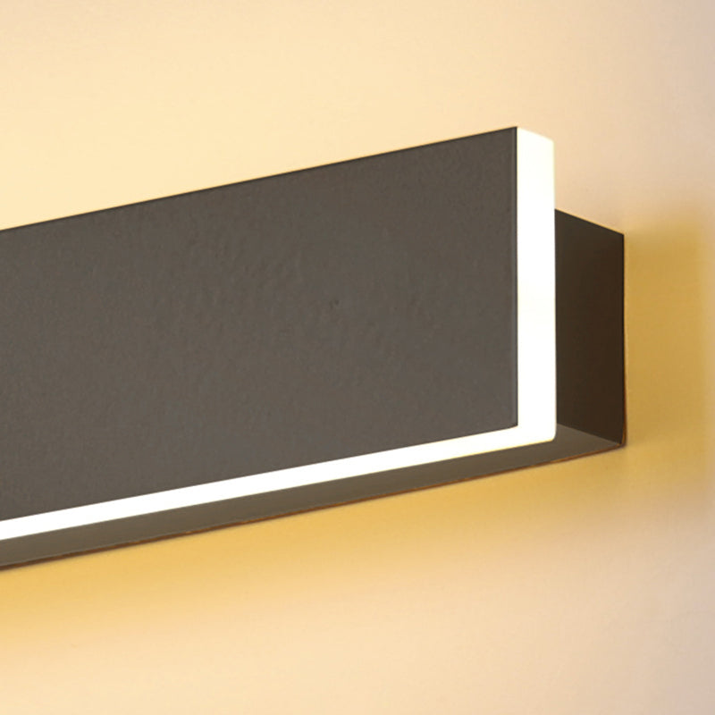 Muro di tonalità lineare Luce moderna MODER SEMPLICE 1 Fun a supporto per la parete della testa in nero