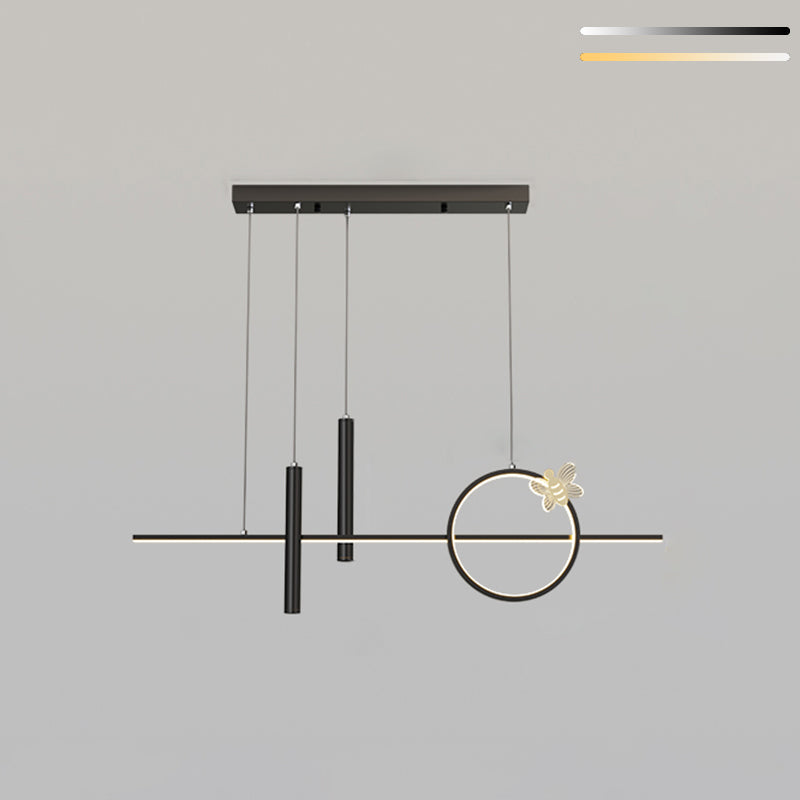 Lampadari a LED moderni Luci a sospensione a sospensione geometriche lampadario in metallo