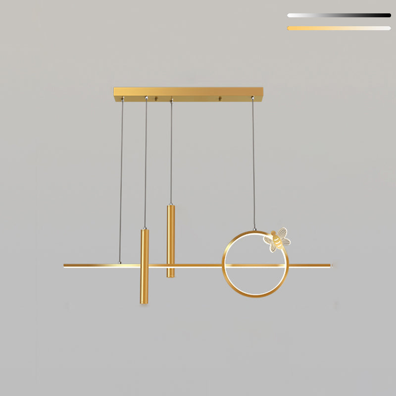 Lampadari a LED moderni Luci a sospensione a sospensione geometriche lampadario in metallo