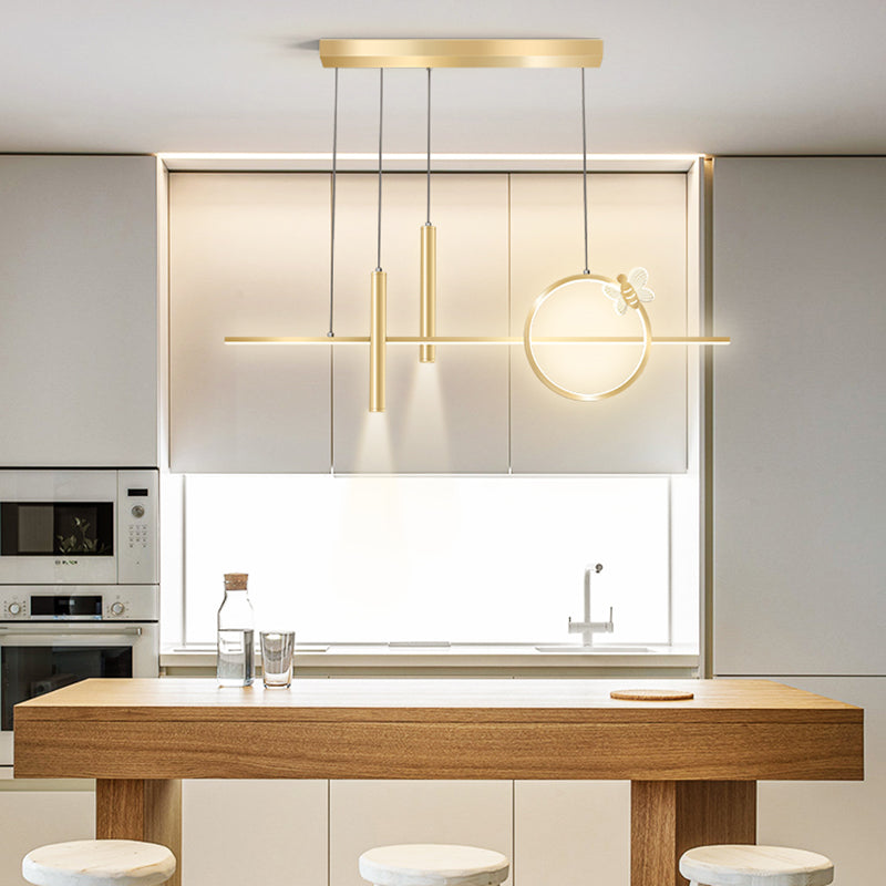 Lampadari a LED moderni Luci a sospensione a sospensione geometriche lampadario in metallo