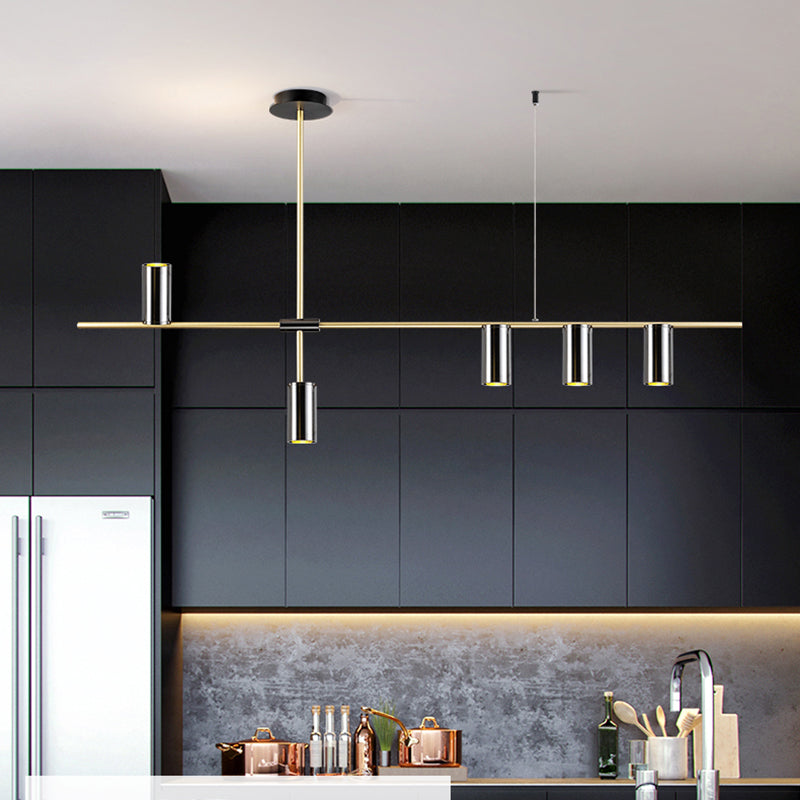 Luci di illuminazione dell'isola tubo contemporanea Mutil Lights Fishting lampadario