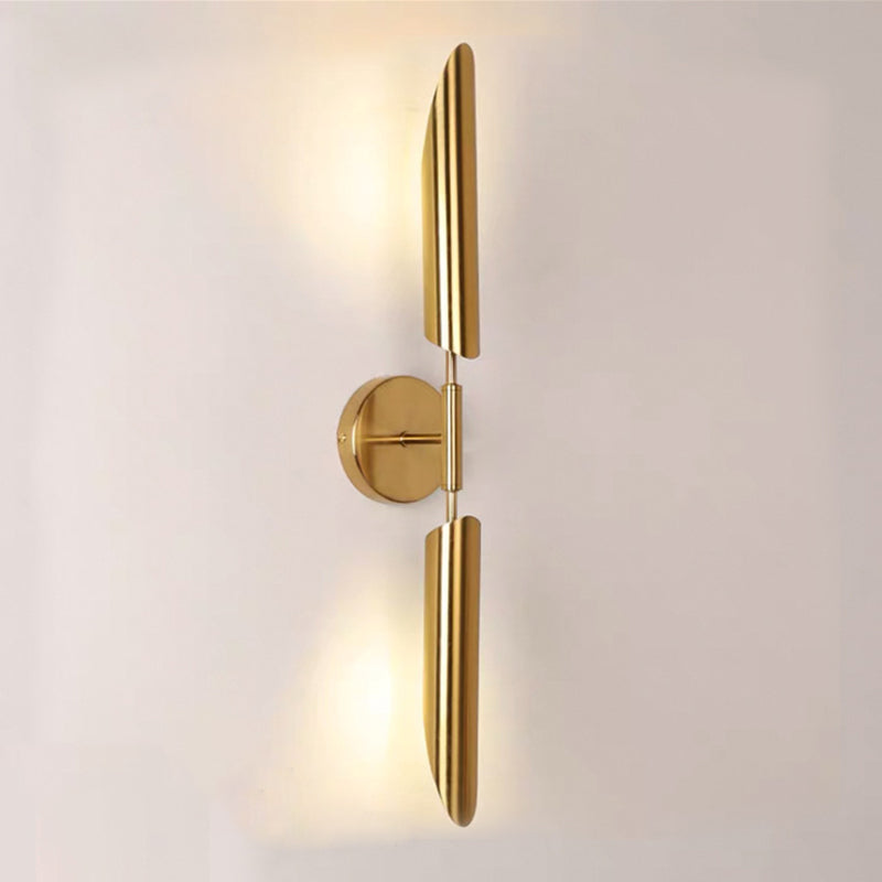 Lampada da parete geometrica di ferro elettroplate moderno a parete di lusso per spazi interni