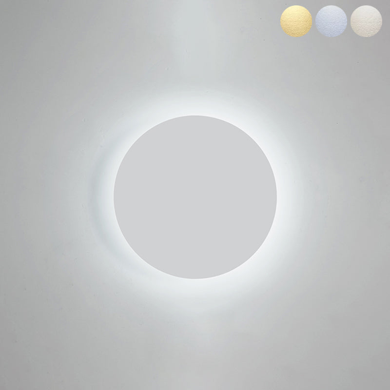 1-Light Round Shade Murce Murce Modern Simple Style Wall Éclairage en blanc