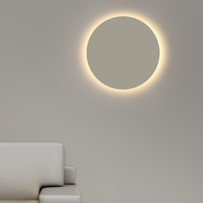 1-Light Round Shade Murce Murce Modern Simple Style Wall Éclairage en blanc
