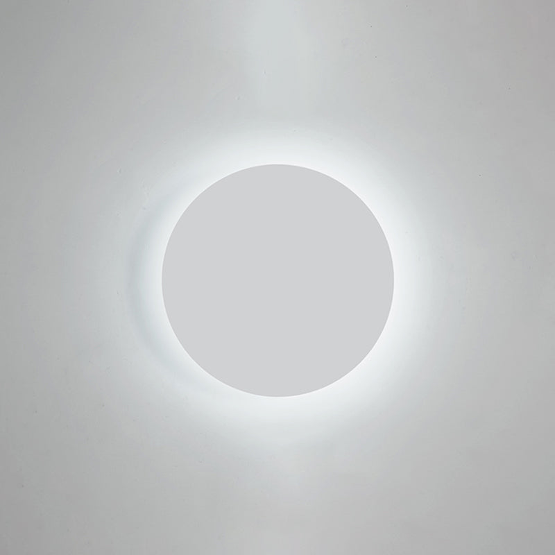 1-Light Round Shade Murce Murce Modern Simple Style Wall Éclairage en blanc