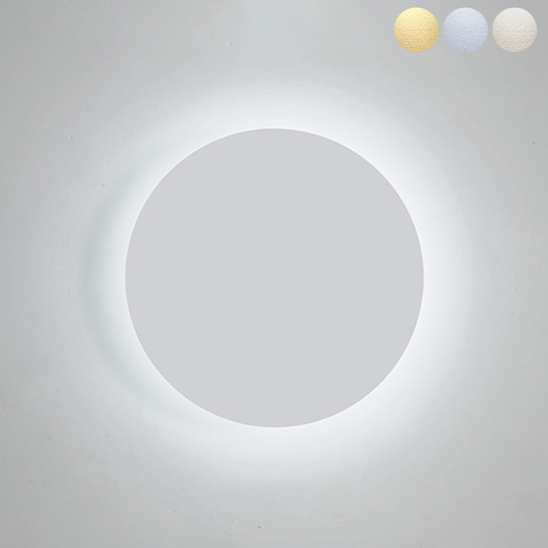 1-Light Round Shade Murce Murce Modern Simple Style Wall Éclairage en blanc