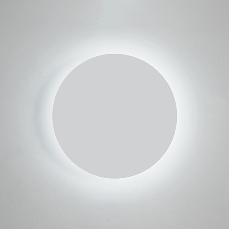 1-Light Round Shade Murce Murce Modern Simple Style Wall Éclairage en blanc