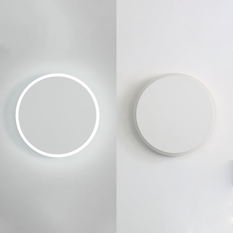 1-Light Round Shade Murce Murce Modern Simple Style Wall Éclairage en blanc