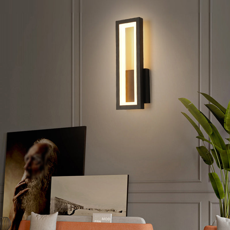 Éclairage de mur en métal simple à la nuance carrée 1-LIGHT