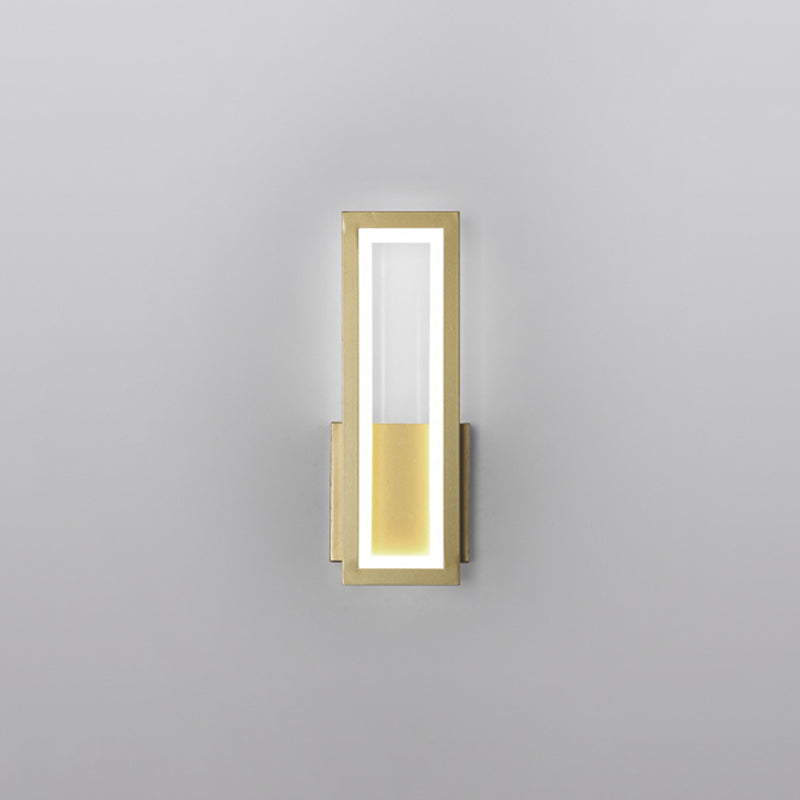 Éclairage de mur en métal simple à la nuance carrée 1-LIGHT
