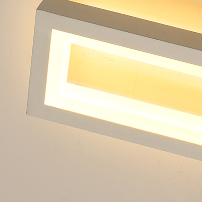 Éclairage de mur en métal simple à la nuance carrée 1-LIGHT