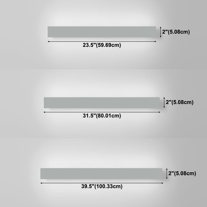 Modern Simple Simple Stile Linear Wall Sconce Metal 1 Sconces Light in White Finish