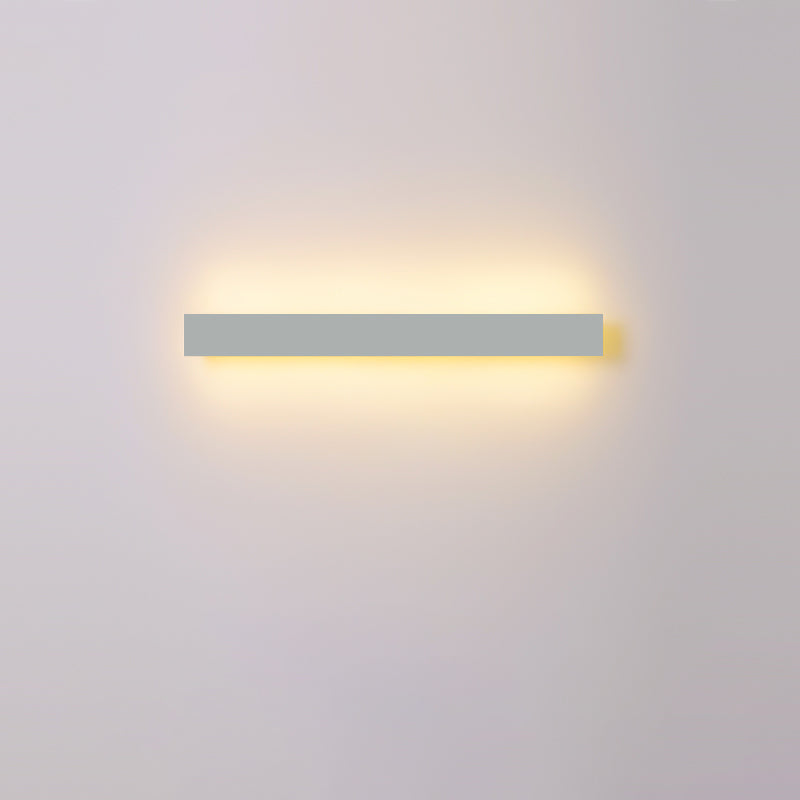 Modern Simple Simple Stile Linear Wall Sconce Metal 1 Sconces Light in White Finish