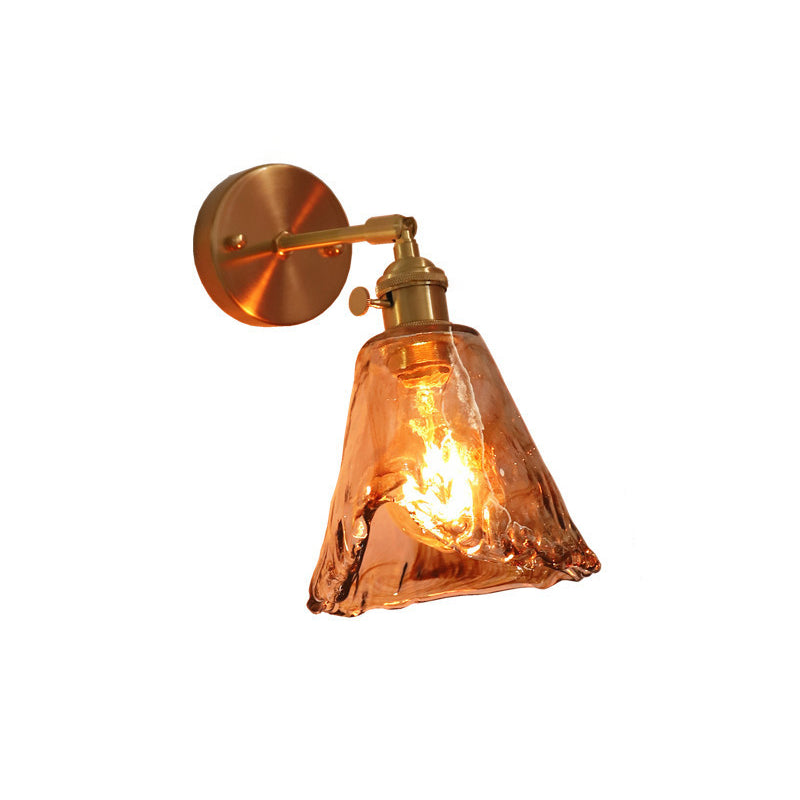 Geometric Sconce Lights Industrial Wall Sconce Metal 1 Light Sconce Light Fixtures for Living Room