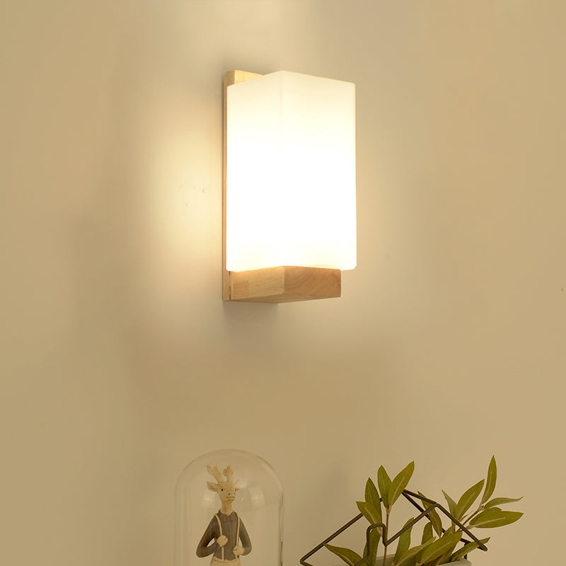 Lampada da parete moderna per parete geometrica 1 muro di vetro 1 luci di applique a parete leggera in bianco