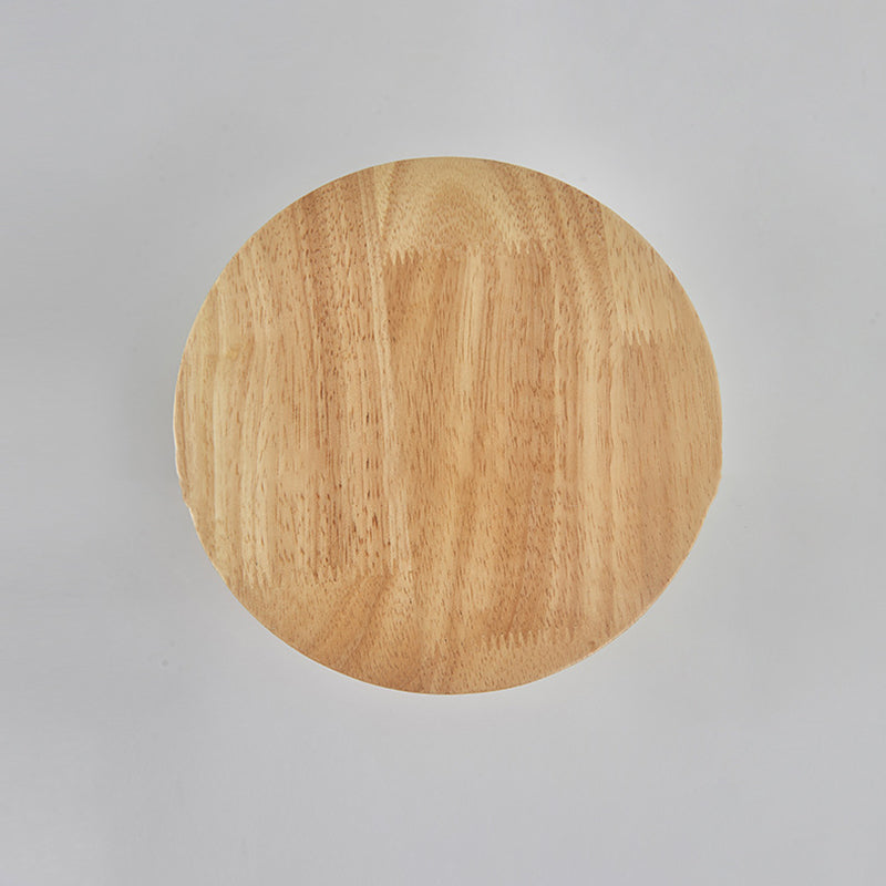 Round Sconce Lights Modern Wall Lamp Wood 1 Light sconce lamp in Brown