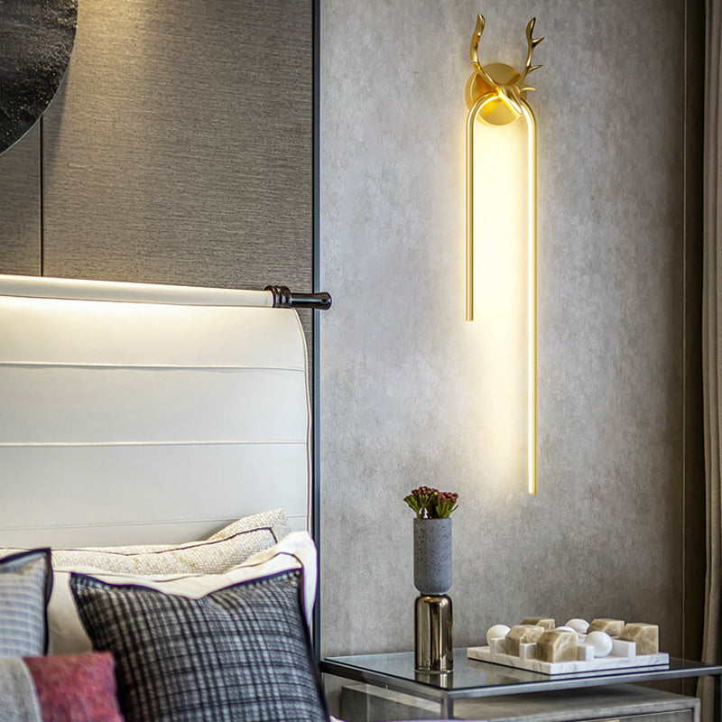 Lineaire SCONCE -verlichtingsarmaturen Moderne wandlamp metaal 1 Lichtwand SCONCE Verlichting