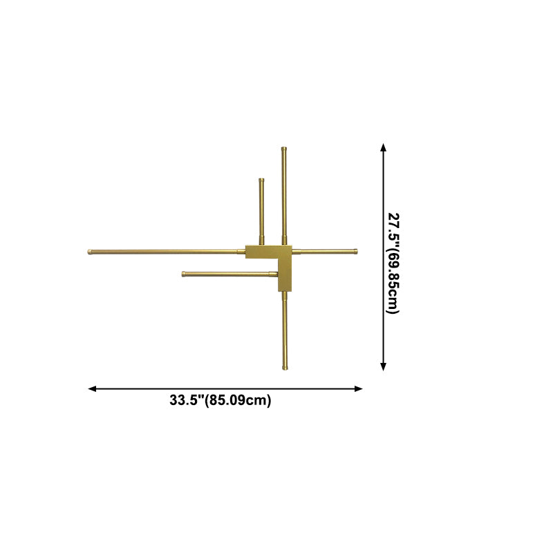 Prononi di parete lineari fluttuano lampada da parete moderna metallo 6 lampada con applique luminosa