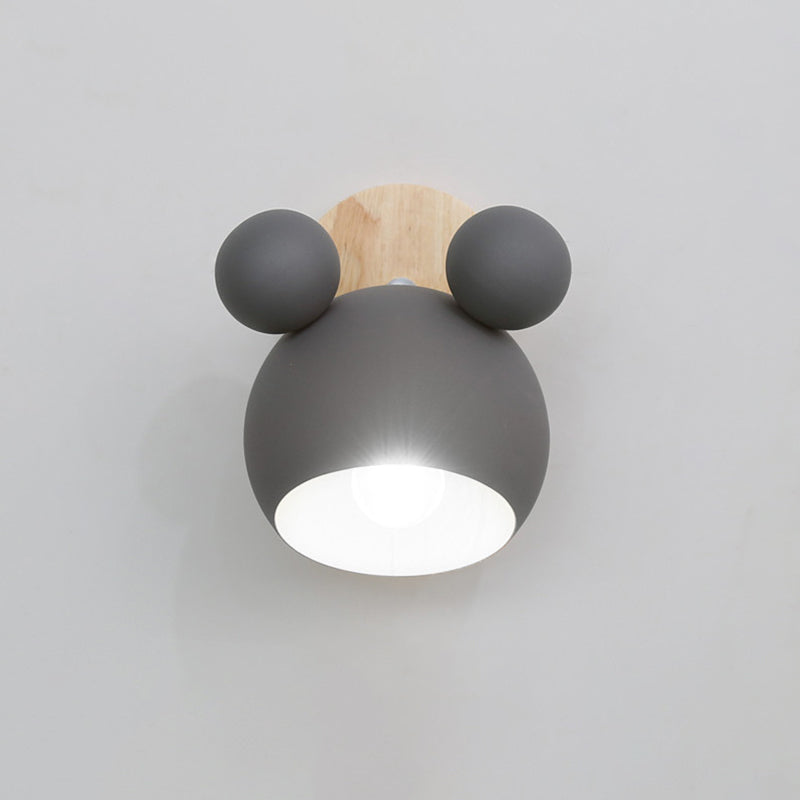 Round Wall Sconce Lighting Contemporary Metal 1 Head Wall Mounted Light Fixture