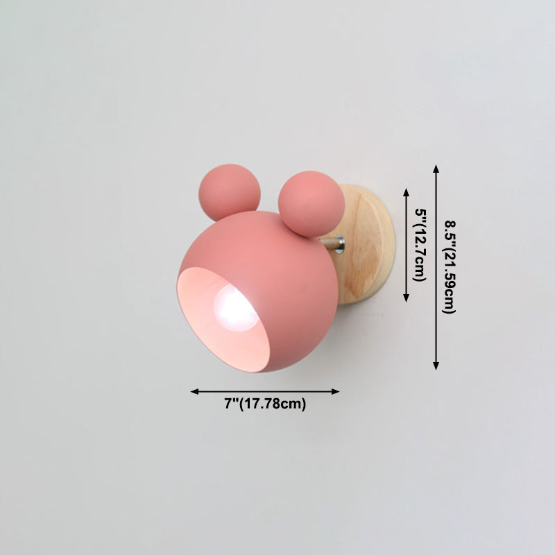 Round Wall Sconce Lighting Contemporary Metal 1 Head Wall Mounted Light Fixture