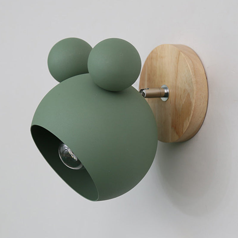 Round Wall Sconce Lighting Contemporary Metal 1 Head Wall Mounted Light Fixture