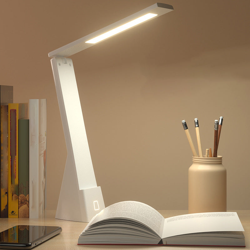 USB Table Lamp with Touch Control, Task Plastic Folding Table Light for Bedroom