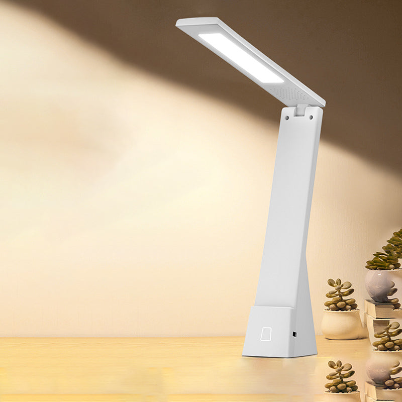 USB Table Lamp with Touch Control, Task Plastic Folding Table Light for Bedroom