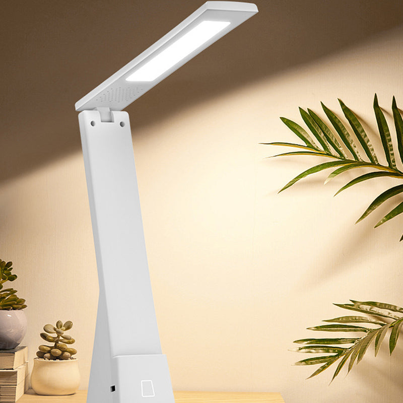 USB Table Lamp with Touch Control, Task Plastic Folding Table Light for Bedroom