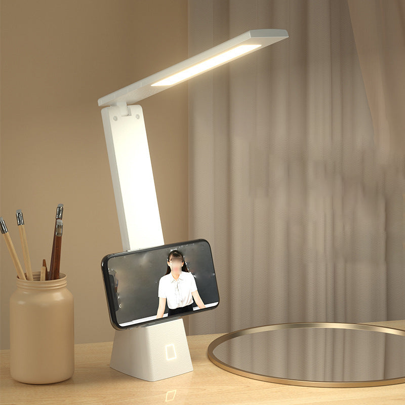 USB Table Lamp with Touch Control, Task Plastic Folding Table Light for Bedroom