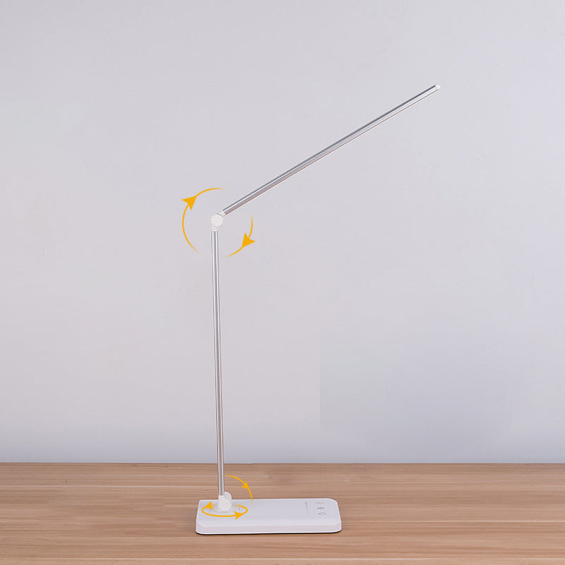 USB Table Lamp with Touch Control, Task Style Metal Folding Table Light for Bedroom