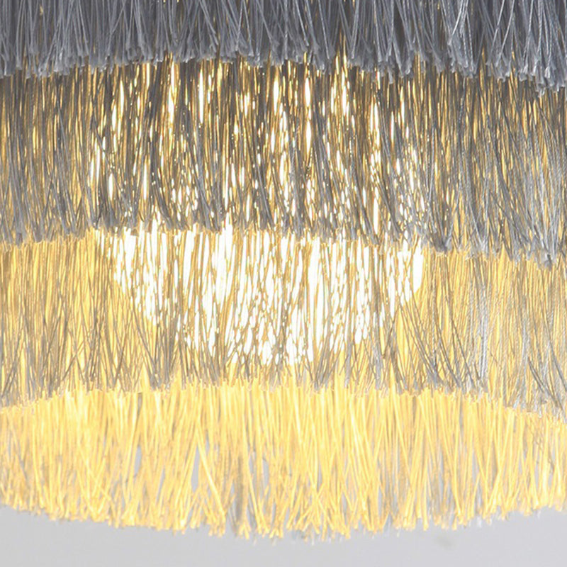 Kreisförmige Stoff hängende Lichter moderner Stil 1-Licht-Anhänger Lampenleuchten