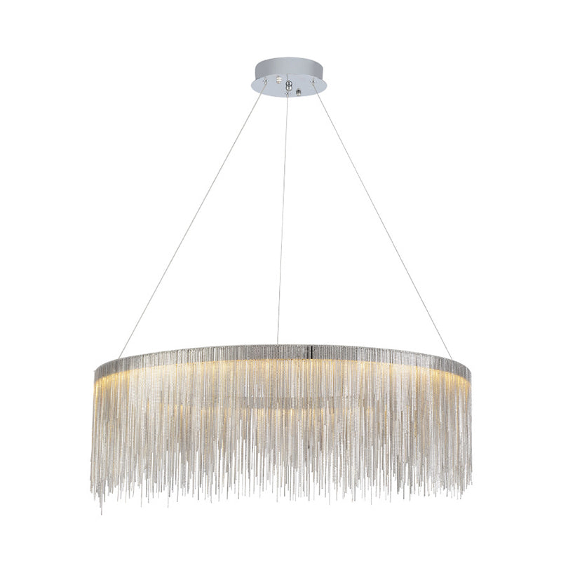 Runde Aluminiumhänge Deckenheizanhänger 1-Licht moderne LED-Anhängerlampe