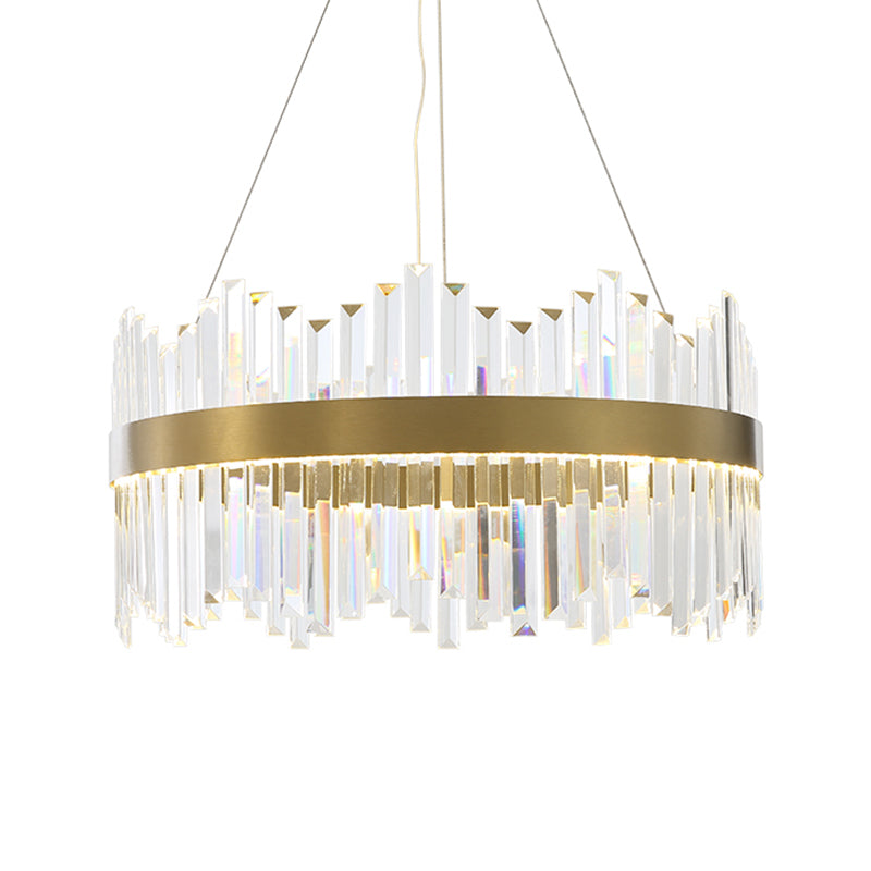 Lampadari moderni per la sala da pranzo circolare di illuminazione sospesa con tonalità cristallina