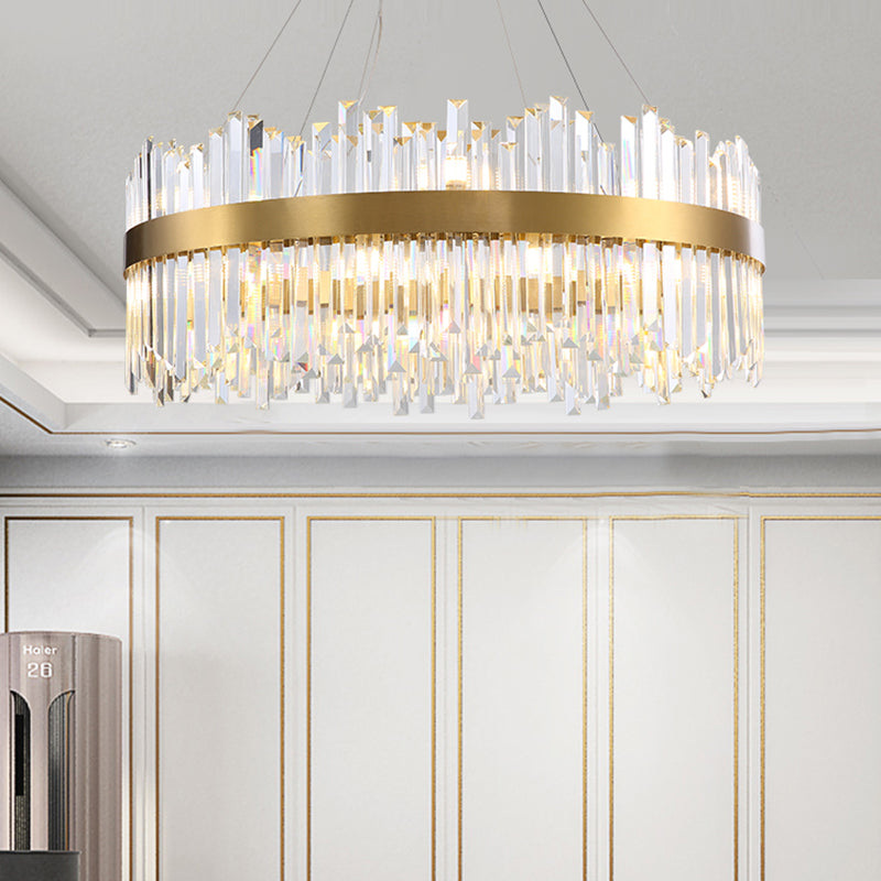 Lampadari moderni per la sala da pranzo circolare di illuminazione sospesa con tonalità cristallina