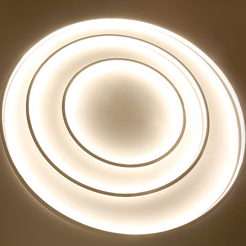 Modern Style Multi-Tier Pendant Chandelier Metal Mutil Lights Suspended Lighting Fixture in White