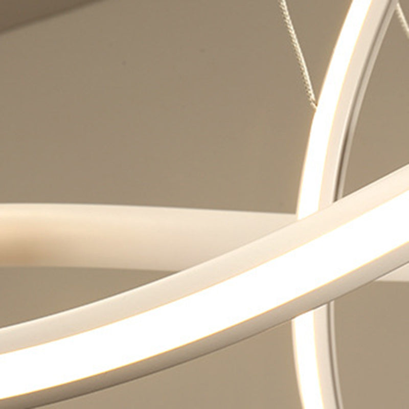 Circle Hanging Light Modern Style Metal LED Hanging Light Fixtures for Dining Room Living Room