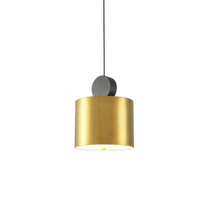 Contemporary Geometric Shaped Drop Pendant Metal 1 Light Suspension Light