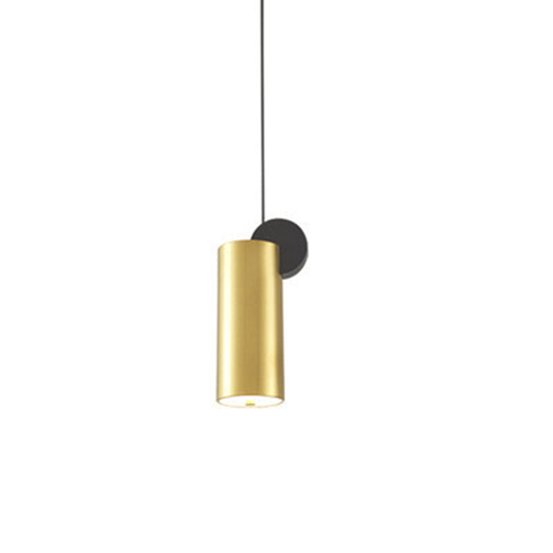 Contemporary Geometric Shaped Drop Pendant Metal 1 Light Suspension Light