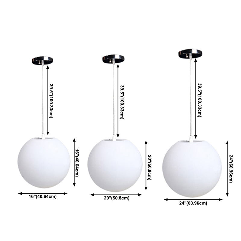 1-Licht-minimalistischer Stil hängender Licht, Acryl-Globus-Anhängerleuchte