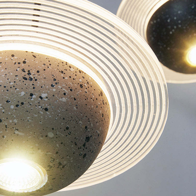 Runden Lichthänger moderner Zement 1 Leuchte LED Hanging Leuchten