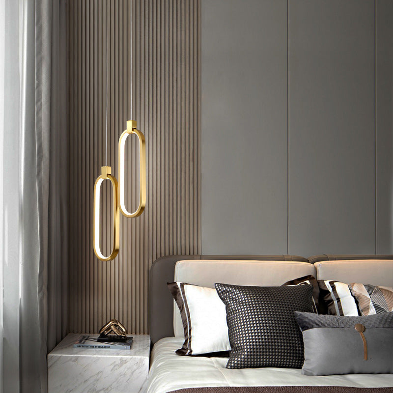 Modern Simplicity LED Pendant Light Aluminium Linear Hanging Lamp with Silicone Shade