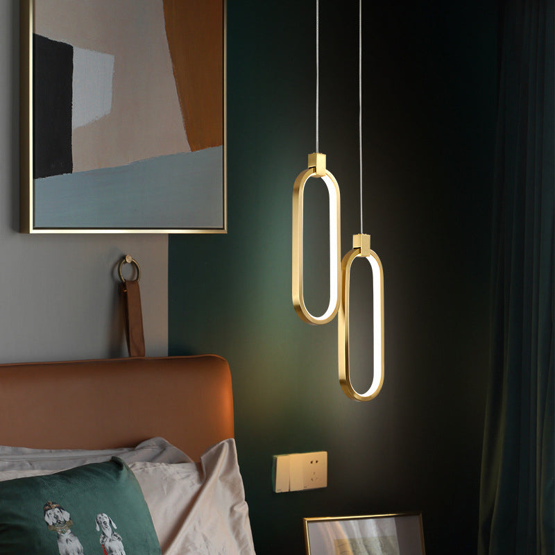 Modern Simplicity LED Pendant Light Aluminium Linear Hanging Lamp with Silicone Shade