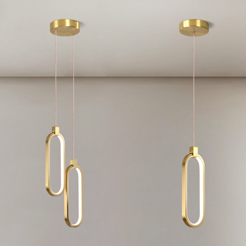 Modern Simplicity LED Pendant Light Aluminium Linear Hanging Lamp with Silicone Shade