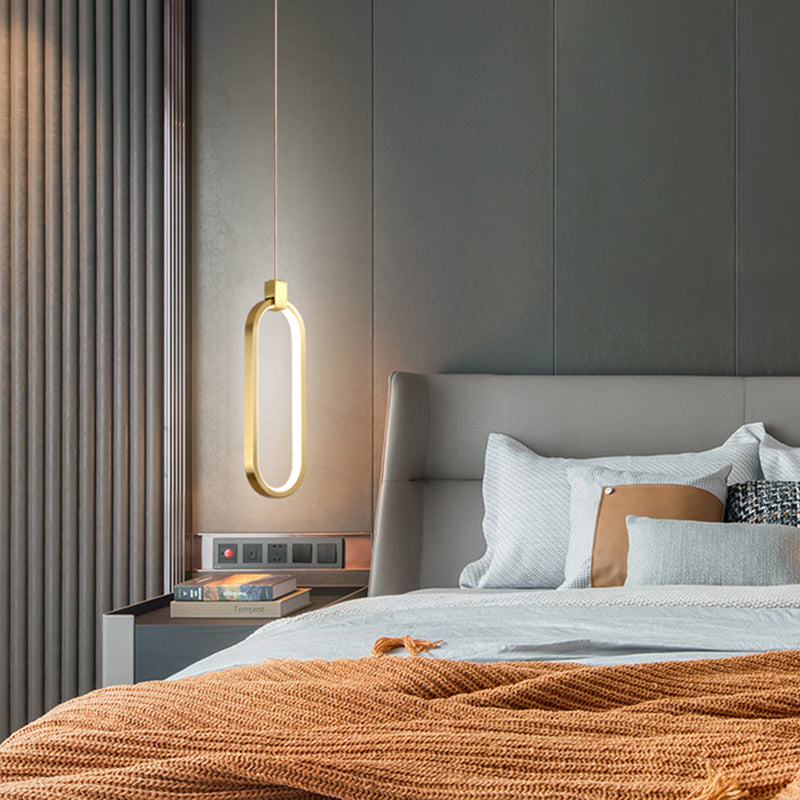 Modern Simplicity LED Pendant Light Aluminium Linear Hanging Lamp with Silicone Shade