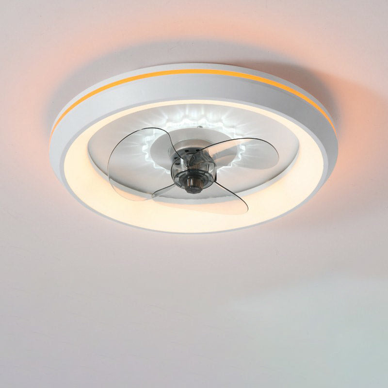 Moderne minimalistische LED -Deckenventilatoren Aluminium kreisförmige Deckenleuchte mit Acrylschatten