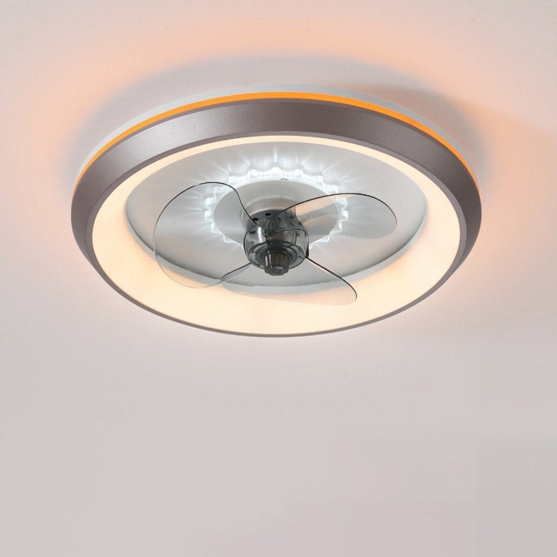 Moderne minimalistische LED -Deckenventilatoren Aluminium kreisförmige Deckenleuchte mit Acrylschatten