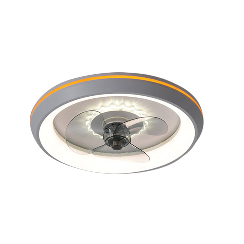 Moderne minimalistische LED -Deckenventilatoren Aluminium kreisförmige Deckenleuchte mit Acrylschatten