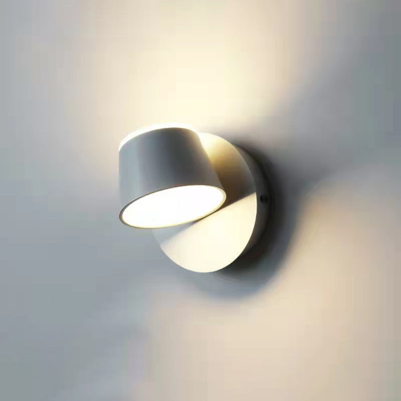 Modern Montaggio Montano Light con ombra acrilica Luce calda Luce in nero in nero/bianco