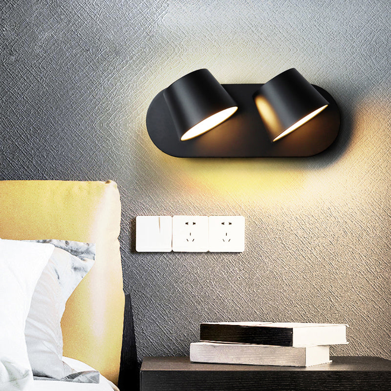 Modern Montaggio Montano Light con ombra acrilica Luce calda Luce in nero in nero/bianco